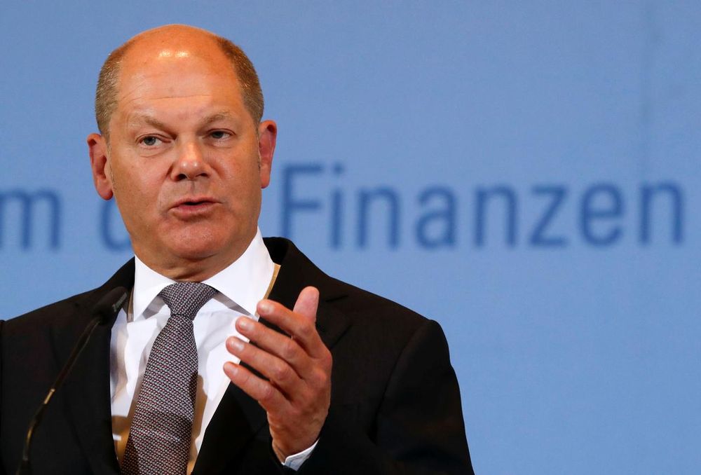 Finance Minister Olaf Scholz addresses a news conference to present the results of the latest tax revenue estimate in Berlin, Germany, May 9, 2019. u00e2u20acu201d Reuters pic