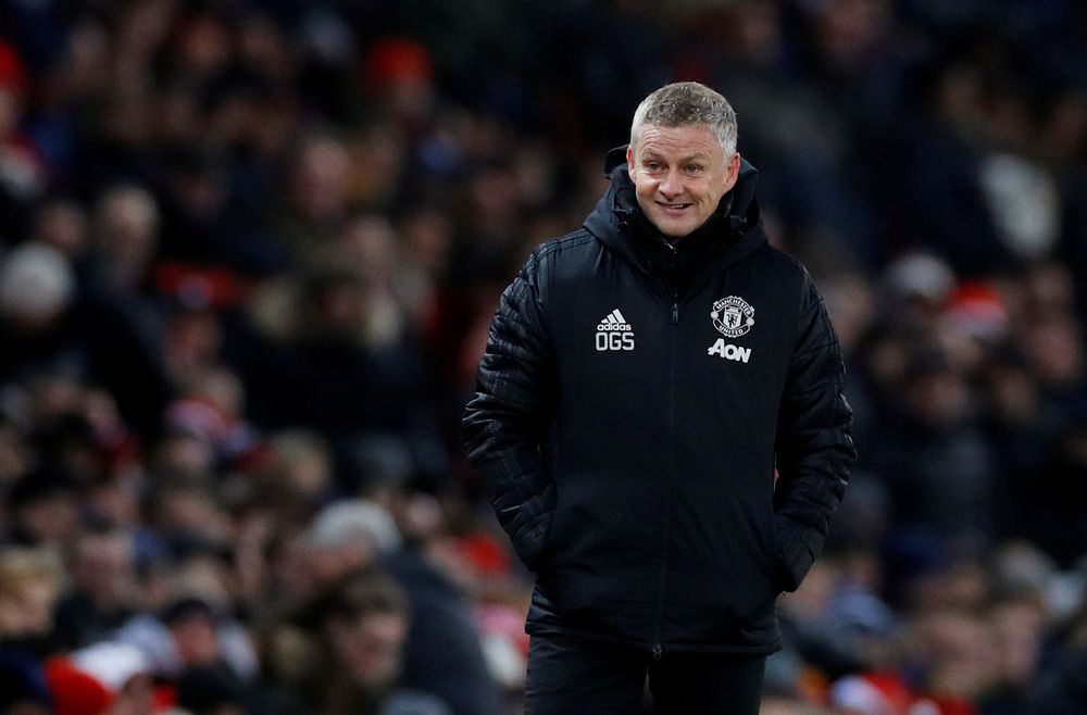 Manchester United manager Ole Gunnar Solskjaer reacts during theie Premier League match against Aston Villa at the Old Trafford, Manchester, December 1, 2019. u00e2u20acu201d Reuters pic
