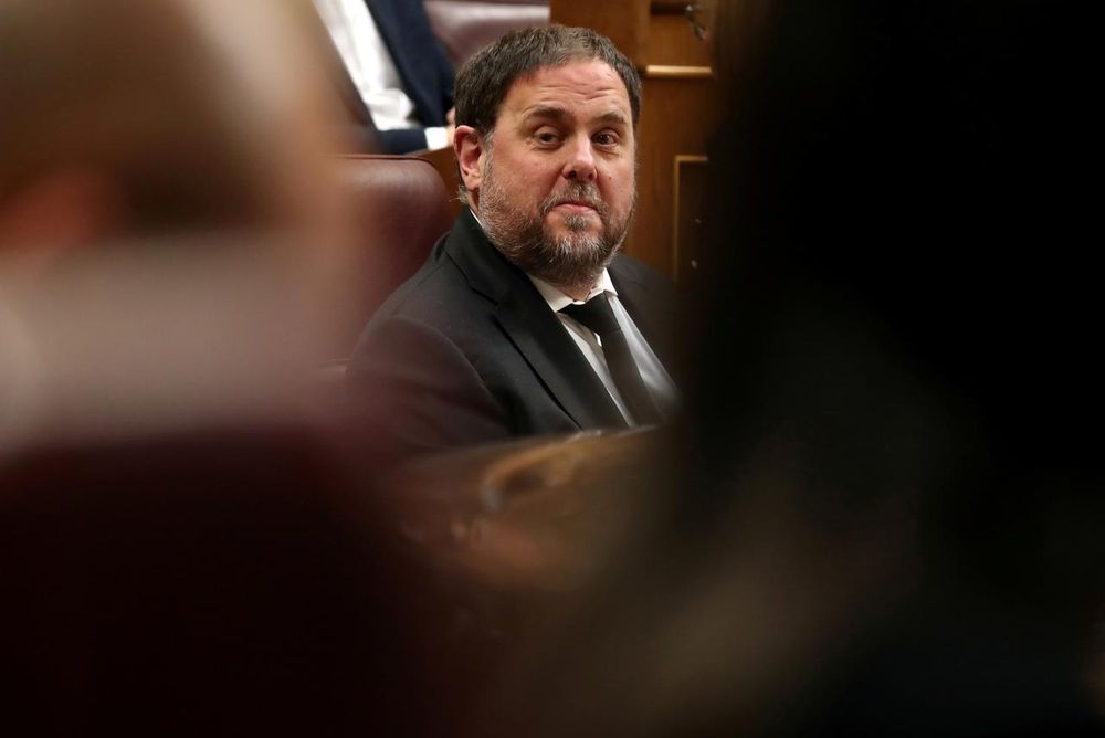 File picture shows Catalan politician Oriol Junqueras attending the first session of parliament following a general election in Madrid, Spain, May 21, 2019. u00e2u20acu201d Reuters pic