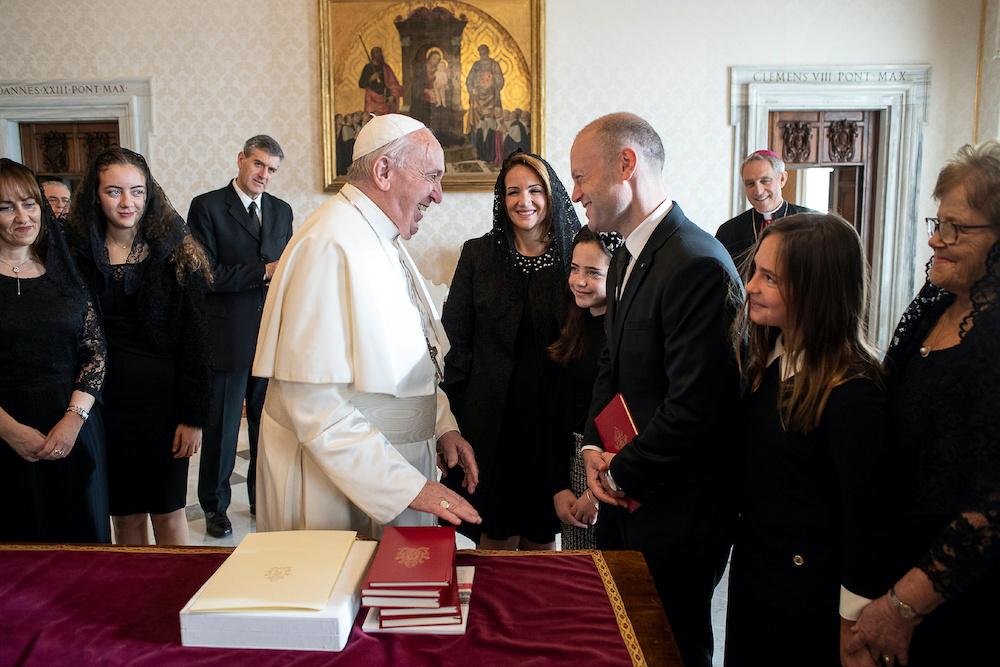 Pope Francis meets Maltese Prime Minister Joseph Muscat at the Vatican December 7, 2019. u00e2u20acu201d Reuters picnnn