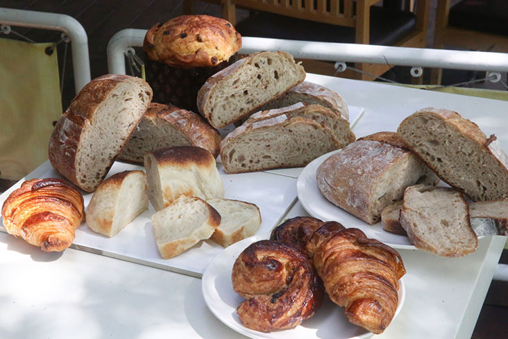 A selection of breads, croissants, rolls and their panettone from Twenty-Two Bakery