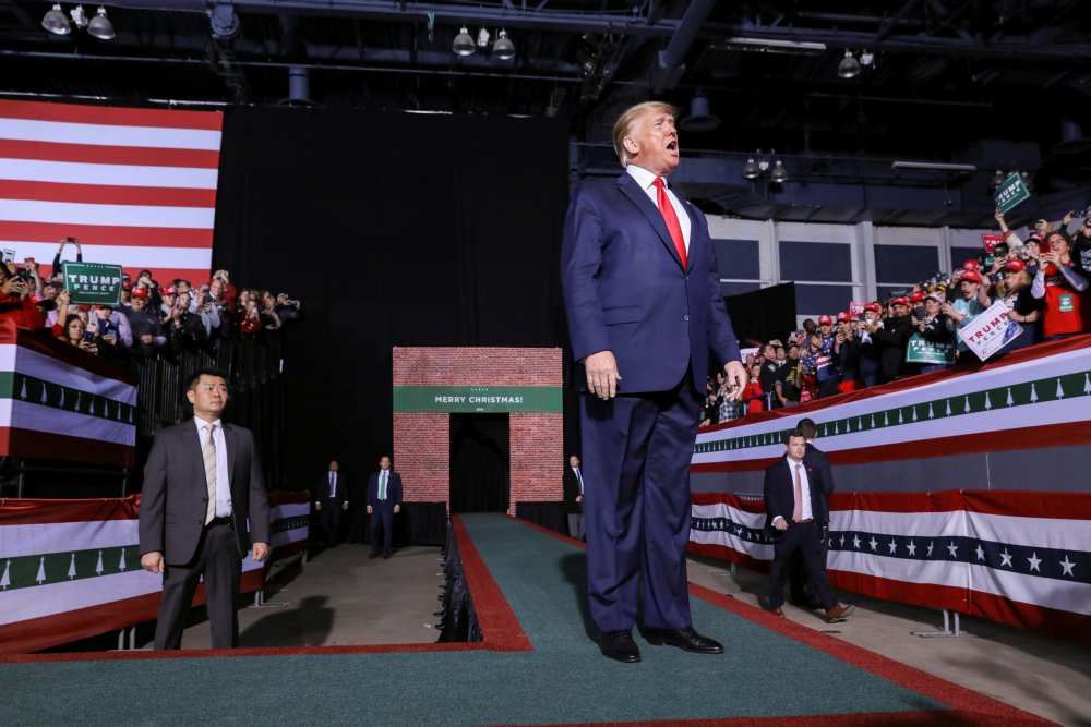US President Donald Trump greets supporters at a campaign rally in Battle Creek, Michigan December 19, 2019. u00e2u20acu2022 Reuters pic