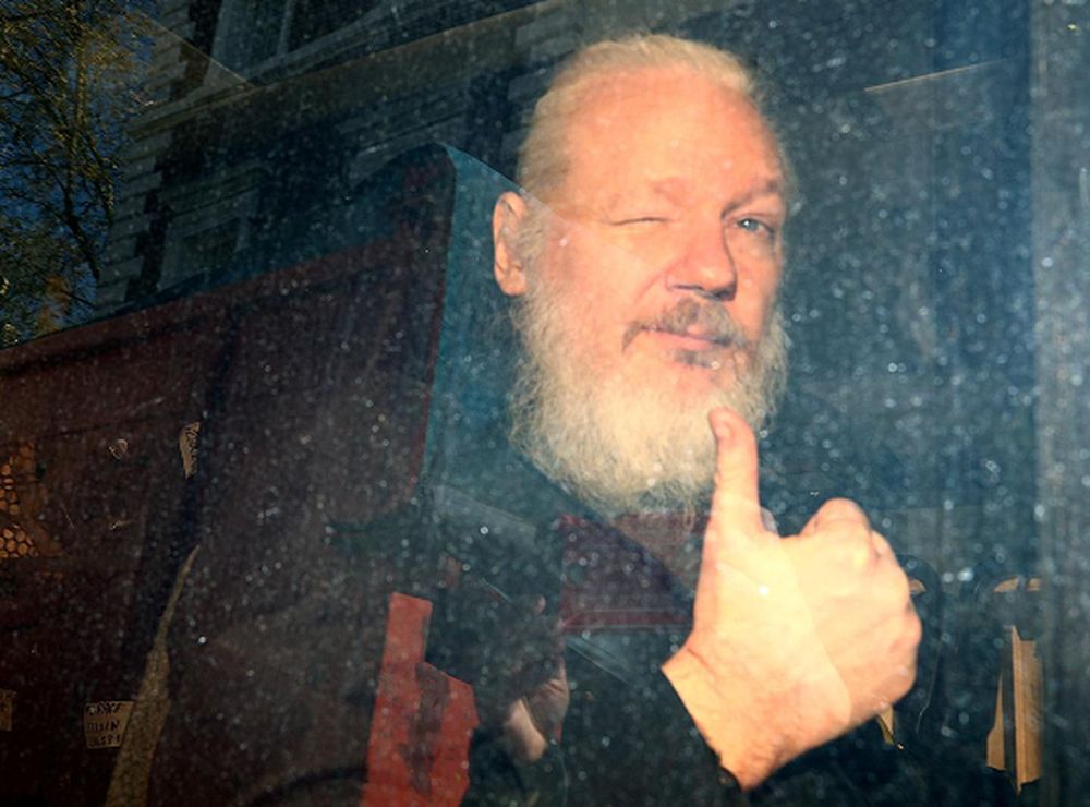 File picture shows WikiLeaks founder Julian Assange arriving at the Westminster Magistrates Court, after he was arrested in London, April 11, 2019. u00e2u20acu201d Reuters pic