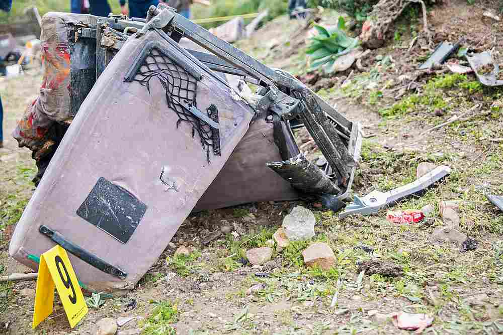 Parts of the wreckage of a bus that crashed during an excursion lie on the ground in the northern town of Amdoun, in Tunisia December 1, 2019. u00e2u20acu201d Reuters pic