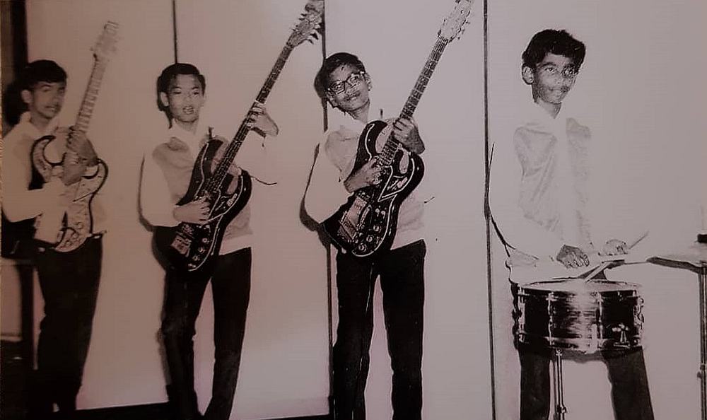 Jerry (right) and his bandmates in ‘The Falcons’ began recording when they were just teens. — Picture courtesy of Jerry Felix
