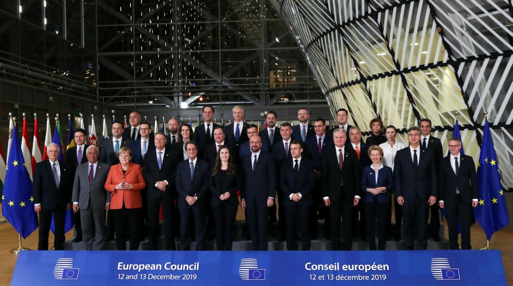 EU leaders pose for a group photo at the European Union leaders summit in Brussels December 12, 2019. u00e2u20acu201d Reuters pic
