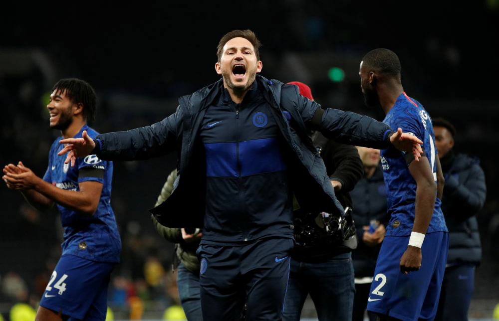 Chelsea manager Frank Lampard celebrates after the match against Tottenham Hotspur December 23, 2019. u00e2u20acu2022 Reuters pic