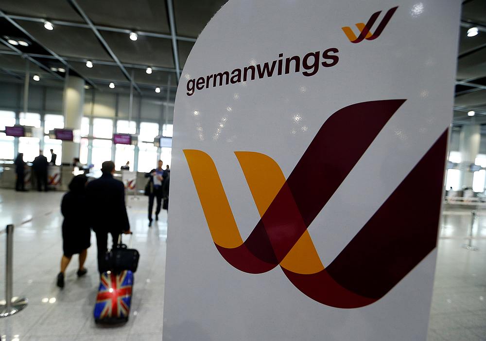 The logo of Germanwings is seen in Duesseldorf airport March 24, 2015. u00e2u20acu201d Reuters pic