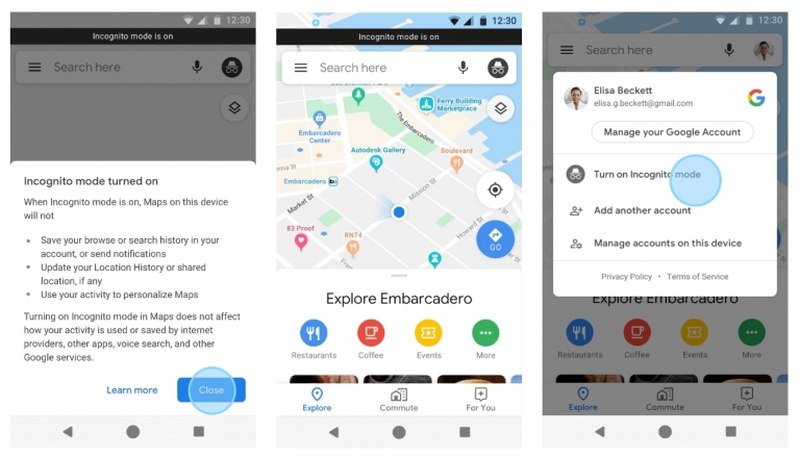 Incognito mode for Google Maps rolls out to iOS users. u00e2u20acu2022 Picture courtesy of Google via AFP