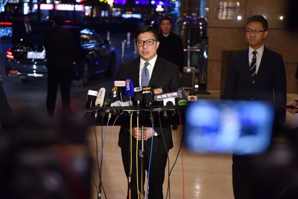 Hong Kong police chief Tang Ping-keung speaks to media after meetings with Chinese officials in Beijing on December 7, 2019. u00e2u20acu201d AFP pic