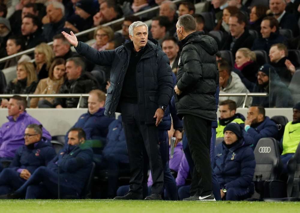 Tottenham Hotspur manager Jose Mourinho reacts after Son Heung-min is shown a red card during the match against Chelsea December 23, 2019. u00e2u20acu2022 Reuters pic