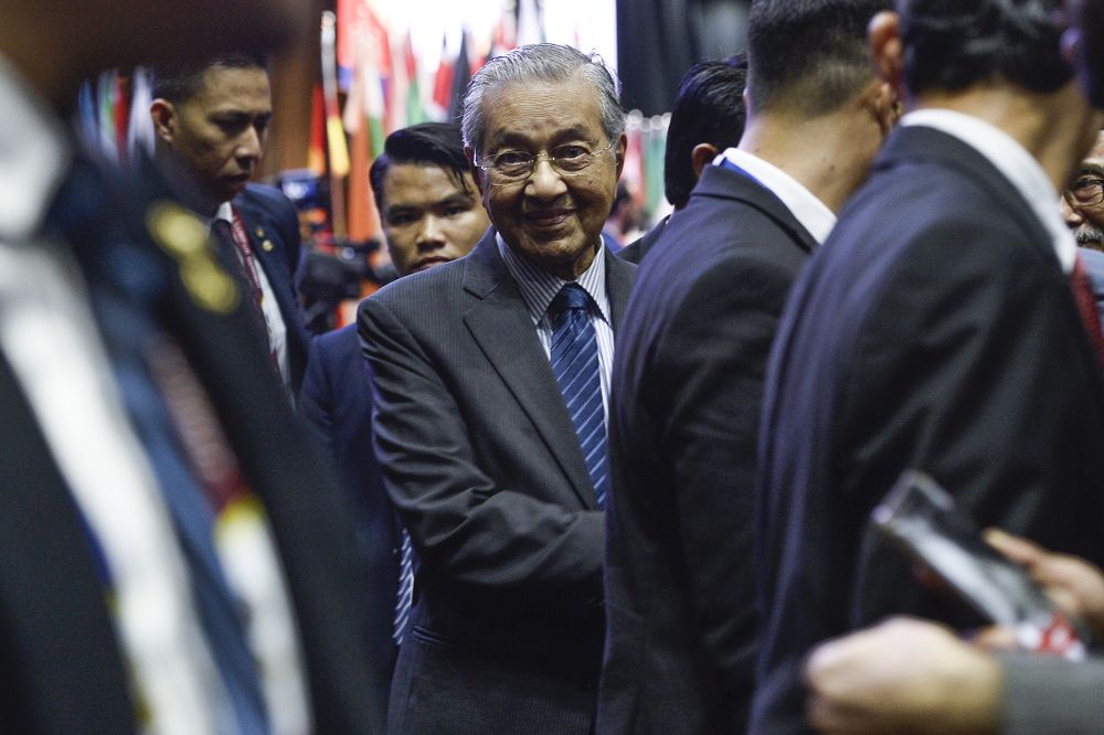Prime Minister Tun Dr Mahathir Mohammad attends a session on technology and defence at the Kuala Lumpur Summit 2019 December 20, 2019. u00e2u20acu201d Picture by Miera Zulyana