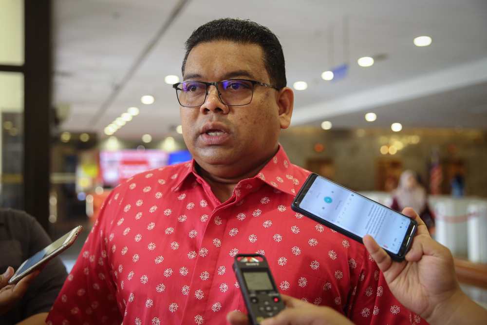 Umno supreme council member Datuk Lokman Noor Adam speaks to reporters at the party headquarters in Kuala Lumpur December 26, 2019. u00e2u20acu2022 Picture by Yusof Mat Isa