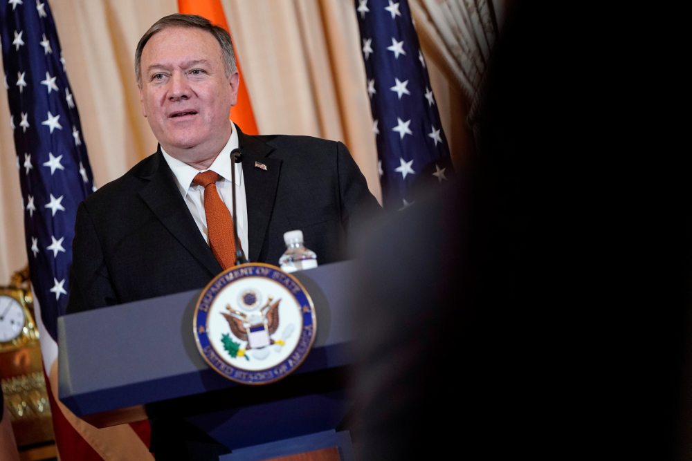 US Secretary of State Mike Pompeo speaks to the media after the 2019 US-India 2+2 Ministerial Dialogue at the State Department in Washington December 18, 2019. u00e2u20acu2022 Reuters pic