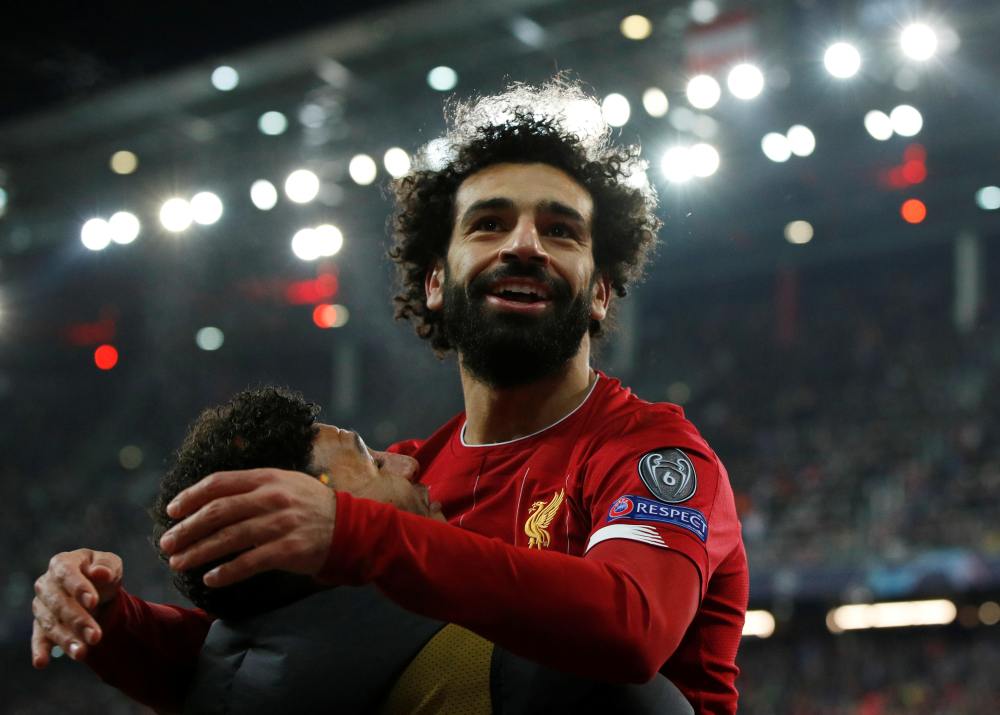 Liverpool's Mohamed Salah celebrates after scoring the second goal against FC Salzburg December 11, 2019. u00e2u20acu2022 Reuters pic