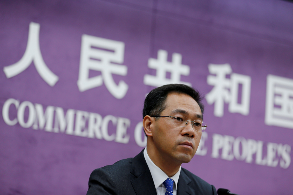 Chinau00e2u20acu2122s Ministry of Commerce spokesperson Gao Feng attends a news conference at the commerce ministry in Beijing June 19, 2018. u00e2u20acu201d Reuters pic