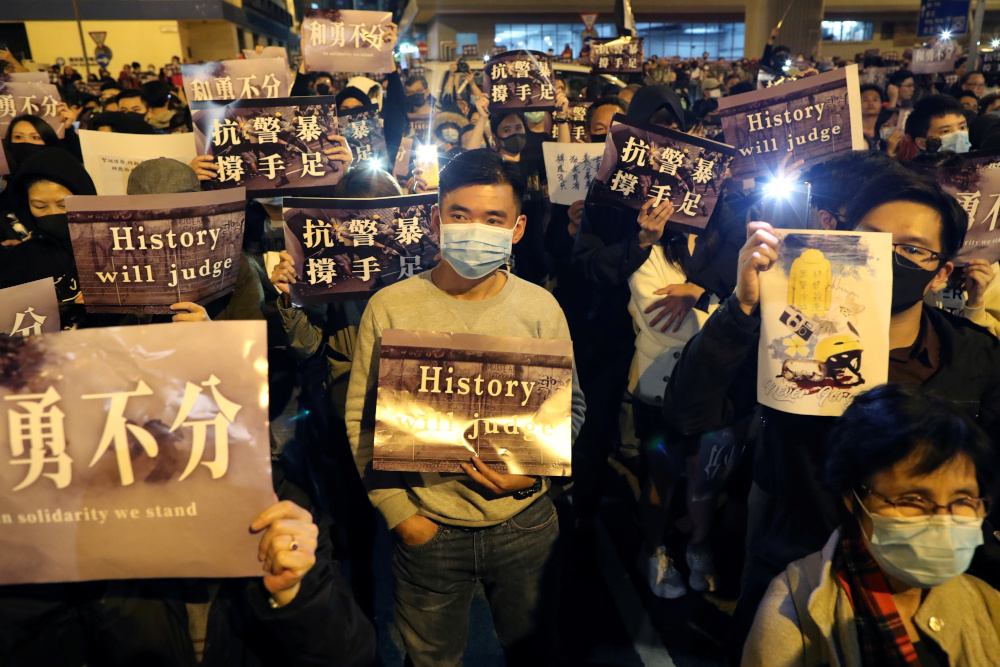 Hong Kong protesters gather outside a detention centre in Lai Chi Kok to demand the release of protesters, in Hong Kong December 20, 2019. u00e2u20acu201d Reuters pic