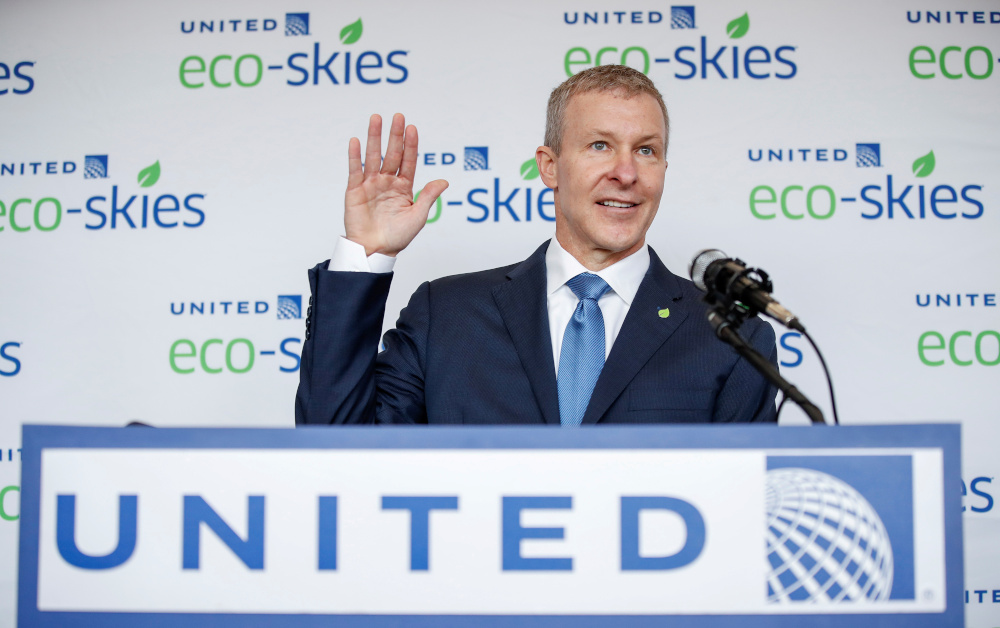 United Airlines president Scott Kirby speaks at Ou00e2u20acu2122Hare International Airport in Chicago June 5, 2019. u00e2u20acu201d Reuters pic