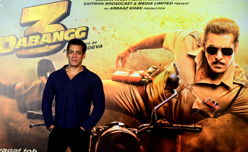 Bollywood actor Salman Khan poses during the trailer launch of the upcoming action Hindi film u00e2u20acu02dcDabangg 3u00e2u20acu2122. u00e2u20acu201d AFP pic