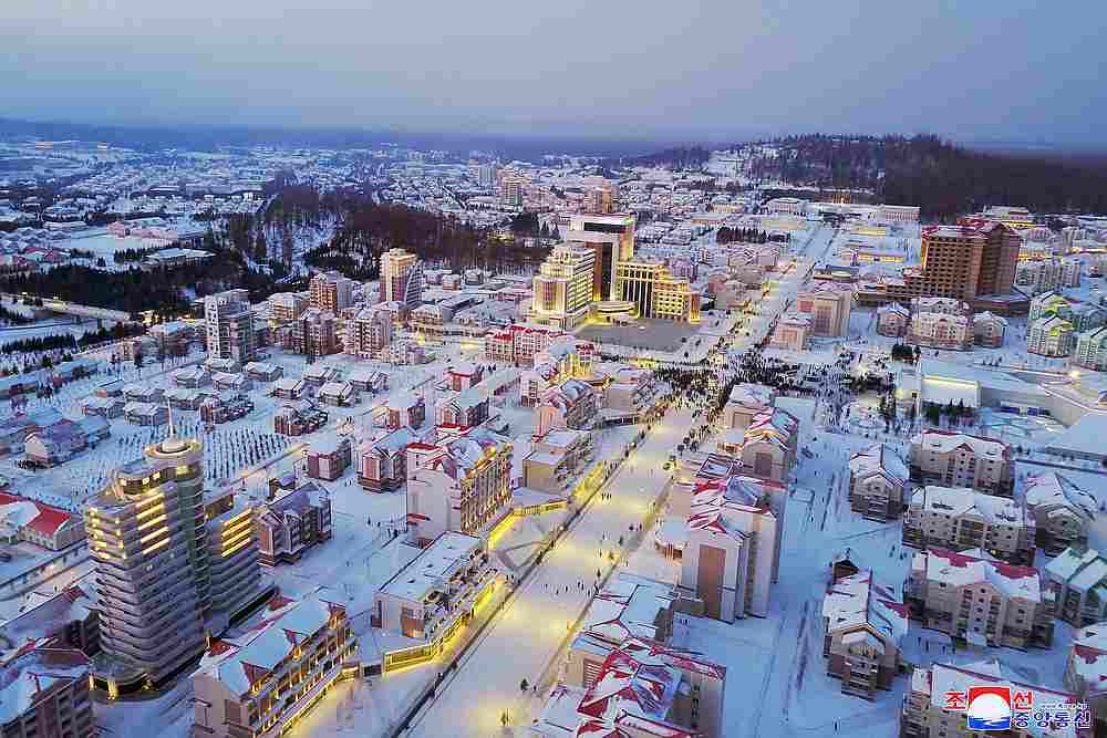 A view of North Korean township of Samjiyon County in this undated picture released on December 2, 2019. u00e2u20acu201d KCNA pic via Reuter