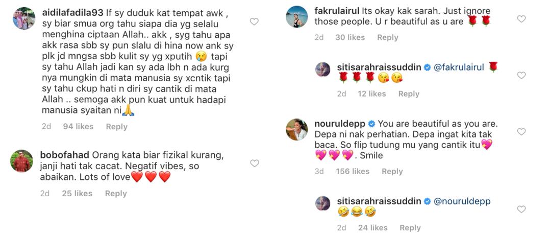 Social media users send in messages of love and support for Siti Sarah. — Picture via Instagram