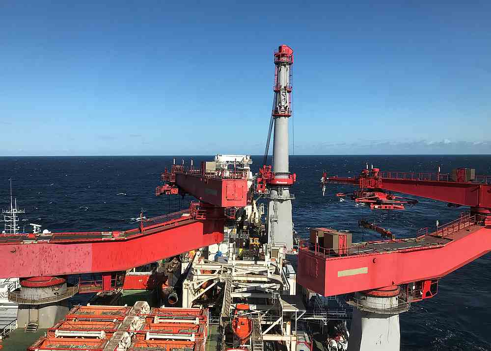 Allseas' deep sea pipe laying ship Solitaire lays pipes for Nord Stream 2 pipeline in the Baltic Sea September 13, 2019. u00e2u20acu201d Reuters pic