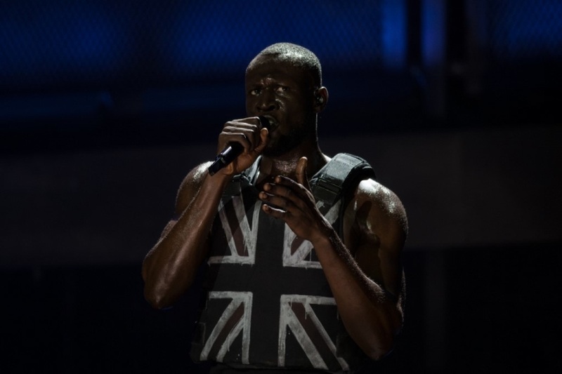 British rapper Stormzy performing on the Pyramid Stage on the third day of the Glastonbury Festival of Music and Performing Arts on Worthy Farm near the village of Pilton in Somerset, South West England, on June 28, 2019. u00e2u20acu2022 AFP pic