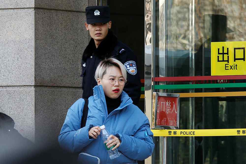 Teresa Xu, 31, leaves the Chaoyang People's Court after a court hearing of her suit against a Beijing hospital, China December 23, 2019. u00e2u20acu201d Reuters pic