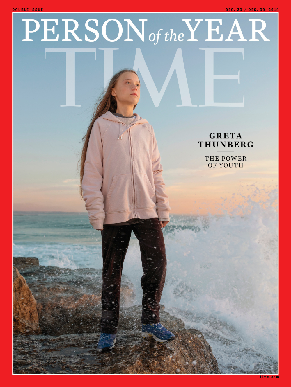 This handout image released December 11, 2019 courtesy of Time shows the Time person of the Year December 23/December 30, 2019 cover with Greta Thunberg. — AFP pic/Evgenia Arbugaeva For Time