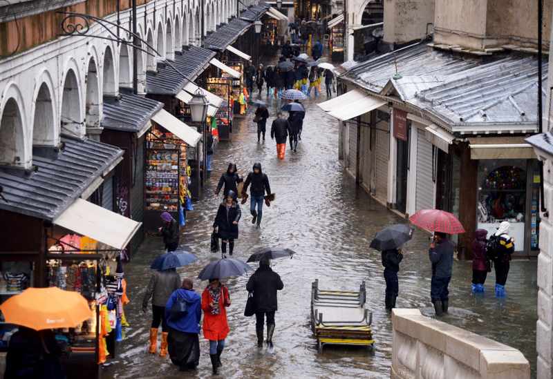 Last month, the northern Italian city of canals was hit by the highest tide in more than 50 years, with tourists wading through flooded streets to seek shelter as a fierce wind whipped up waves in St. Mark's Square. u00e2u20acu2022 AFP pic