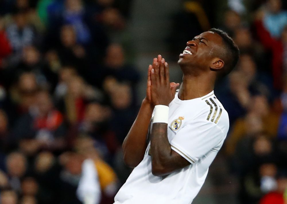 Real Madrid's Vinicius Junior reacts after missing a chance to score against Athletic Bilbao December 23, 2019. u00e2u20acu2022 Reuters pic