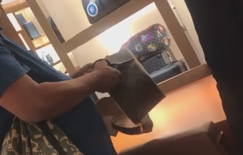 An angry customer cut up a luxury bag to prove a point. ― Screengrab via Facebook/Ismail.lepat