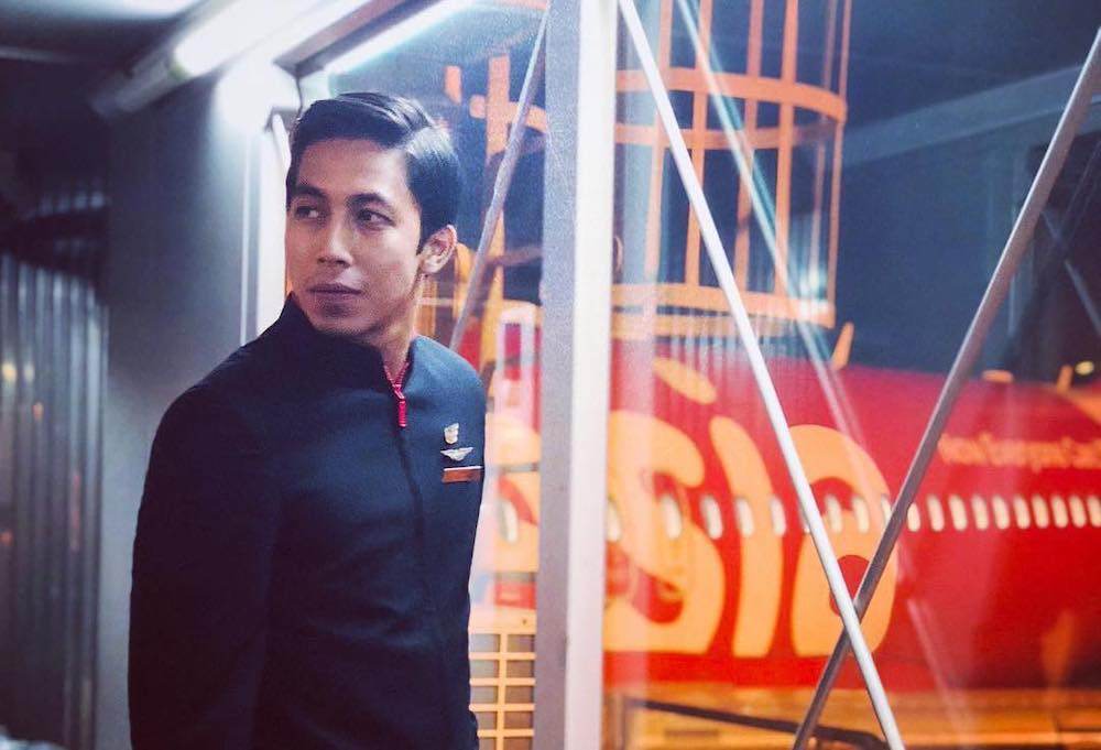 AirAsia cabin crew member Fitri Zubir who went viral with his comedic flight safety announcement. — Picture courtesy of AirAsia