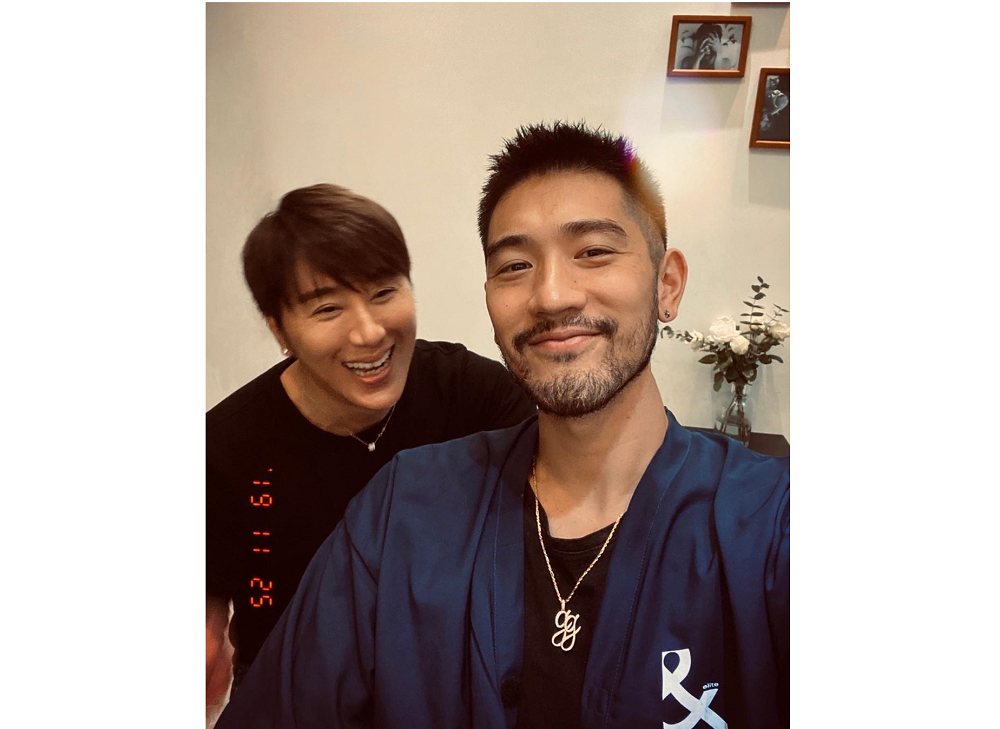 Hairstylist Kim Huang (left) shared on his social media that Taiwanese Canadian model actor Godfrey Gao had complained of being unwell a day before he was supposed to shoot competitive sports reality show u00e2u20acu02dcChase Meu00e2u20acu2122. u00e2u20acu201d Photo via Instagram/kimstarwor