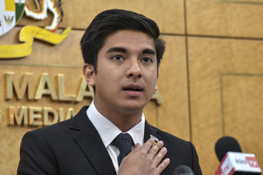 Youth and Sports Minister Syed Saddiq Syed Abdul Rahman speaks during a press conference at Parliament in Kuala Lumpur October 29, 2019. u00e2u20acu2022 Picture by Shafwan Zaidon