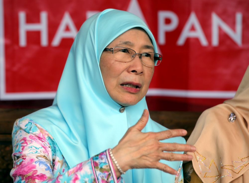 Deputy Prime Minister Datuk Seri Wan Azizah Wan Ismail speaks during a press conference in Kuala Lipis January 23, 2019. u00e2u20acu201d Picture by Farhan Najib