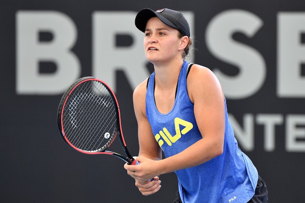 Australiau00e2u20acu2122s Ashleigh Barty attends a training session in Brisbane January 2, 2020, ahead of the Brisbane International tennis tournament. u00e2u20acu201d AFP pic