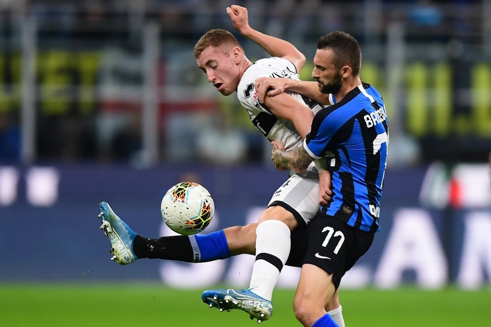 Parmau00e2u20acu2122s Dejan Kulusevski and Inter Milanu00e2u20acu2122s Marcelo Brozovic fight for the ball during their Serie A match at the San Siro Stadium in Milan October 26, 2019. u00e2u20acu201d AFP pic