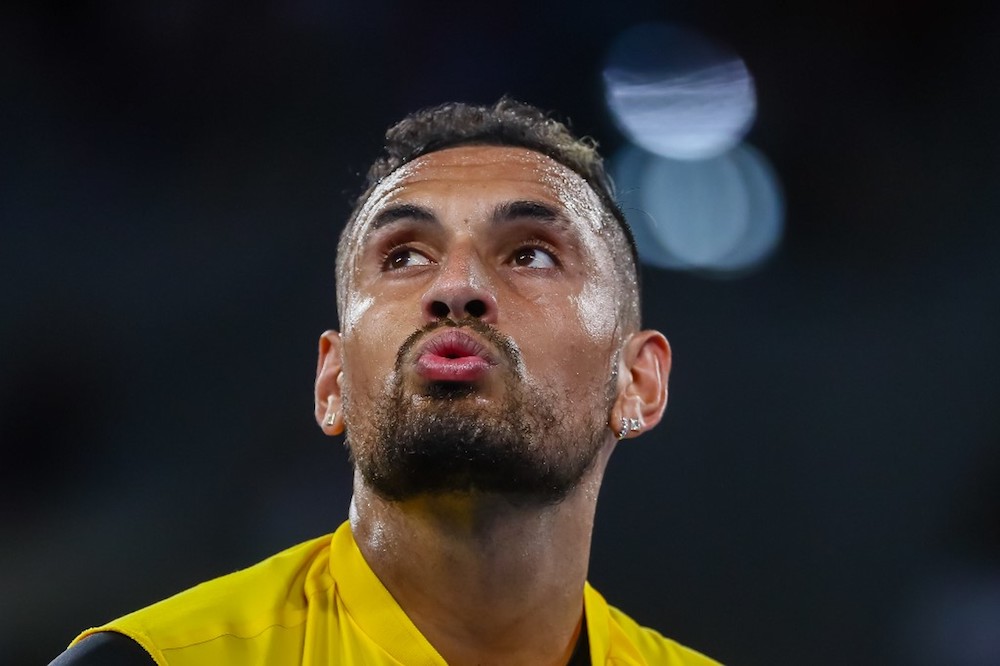 Nick Kyrgios of Australia reacts after winning against Jan-Lennard Struff of Germany on day one of the ATP Cup in Brisbane January 3, 2020. u00e2u20acu201d AFP pic