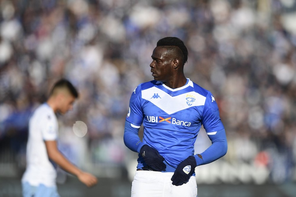 Bresciau00e2u20acu2122s Mario Balotelli looks on during the Serie A match with Lazio at the Mario-Rigamonti stadium in Brescia January 5, 2020. u00e2u20acu201d AFP pic
