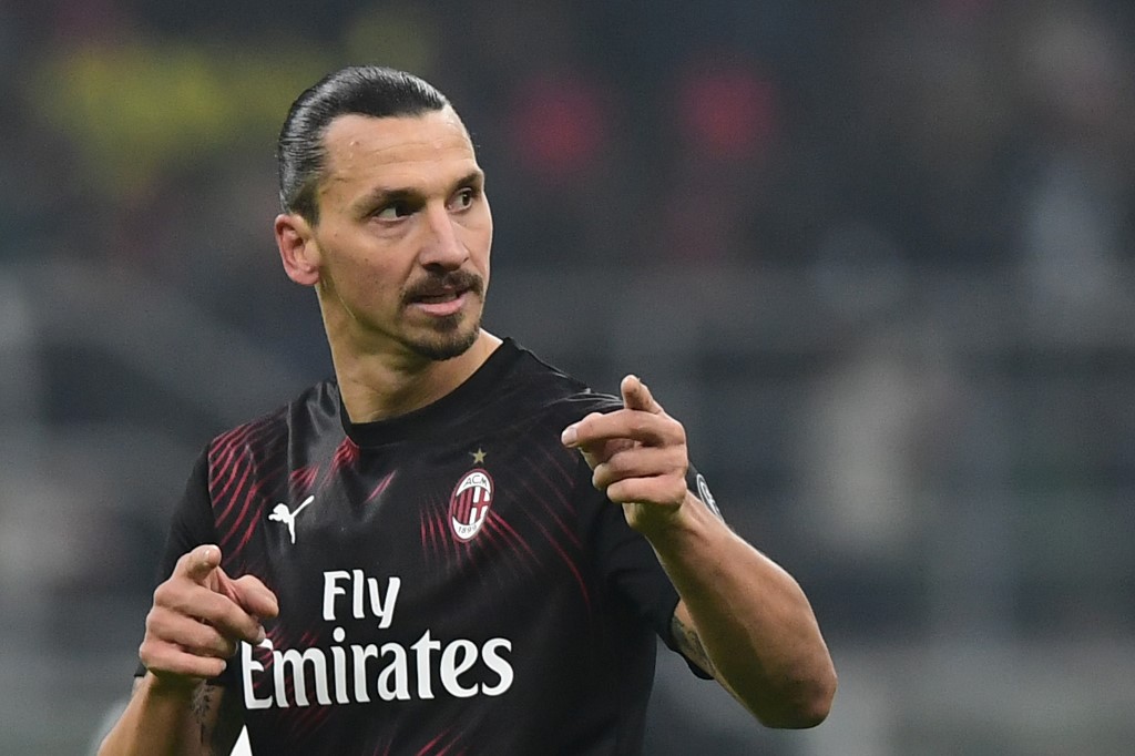 AC Milanu00e2u20acu2122s Zlatan Ibrahimovic reacts at the end of the Serie A match with Sampdoria at the San Siro stadium in Milan January 6, 2020. u00e2u20acu201d AFP pic