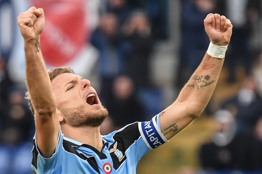 Laziou00e2u20acu2122s Ciro Immobile reacts after missing a goal opportunity during the Serie A match with Sampdoria at the Olympic stadium in Rome January 18, 2020. u00e2u20acu201d AFP pic