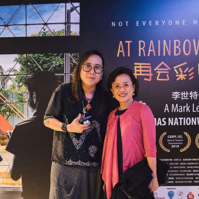 u00e2u20acu02dcAt Rainbowu00e2u20acu2122s End 2u00e2u20acu2122 director and writer Mark Lee (left) with Malaysian AIDS Foundation (MAF) vice president Prof Datuk Dr Adeeba Kamarulzaman at the filmu00e2u20acu2122s screening at eCurve Damansara. u00e2u20acu201d Picture courtesy of Fiery Films
