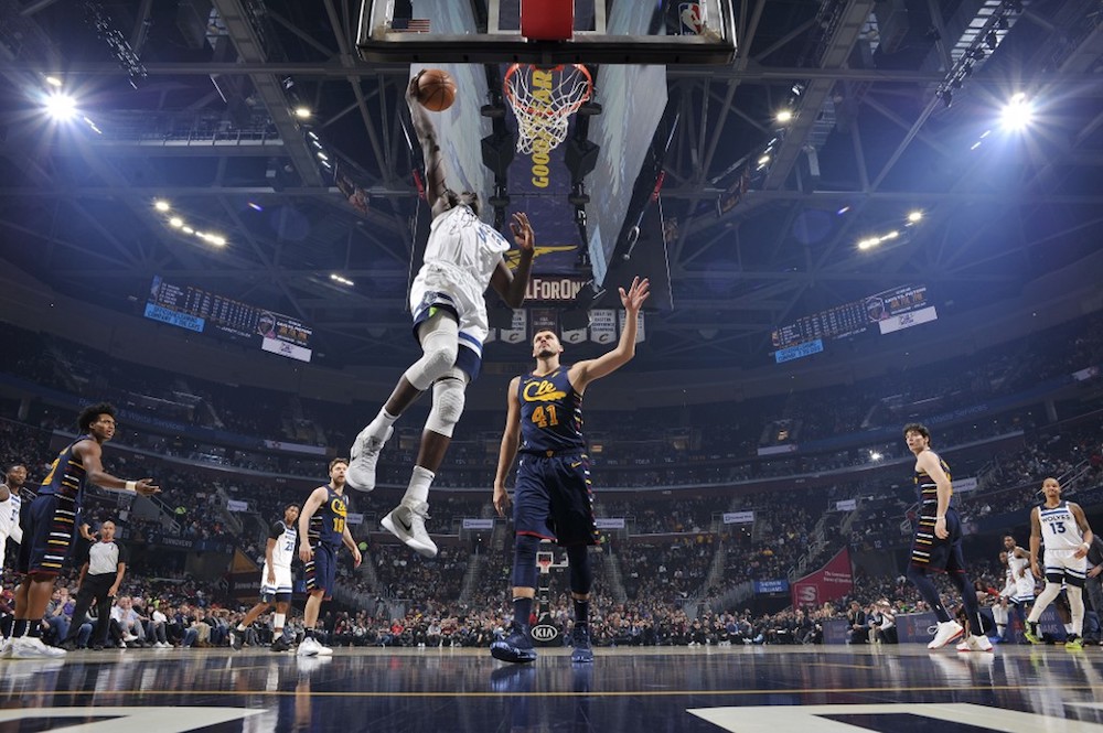 Gorgui Dieng of the Minnesota Timberwolves shoots the ball against the Cleveland Cavaliers at Rocket Mortgage FieldHouse in Cleveland, Ohio January 5, 2020. u00e2u20acu201d AFP pic