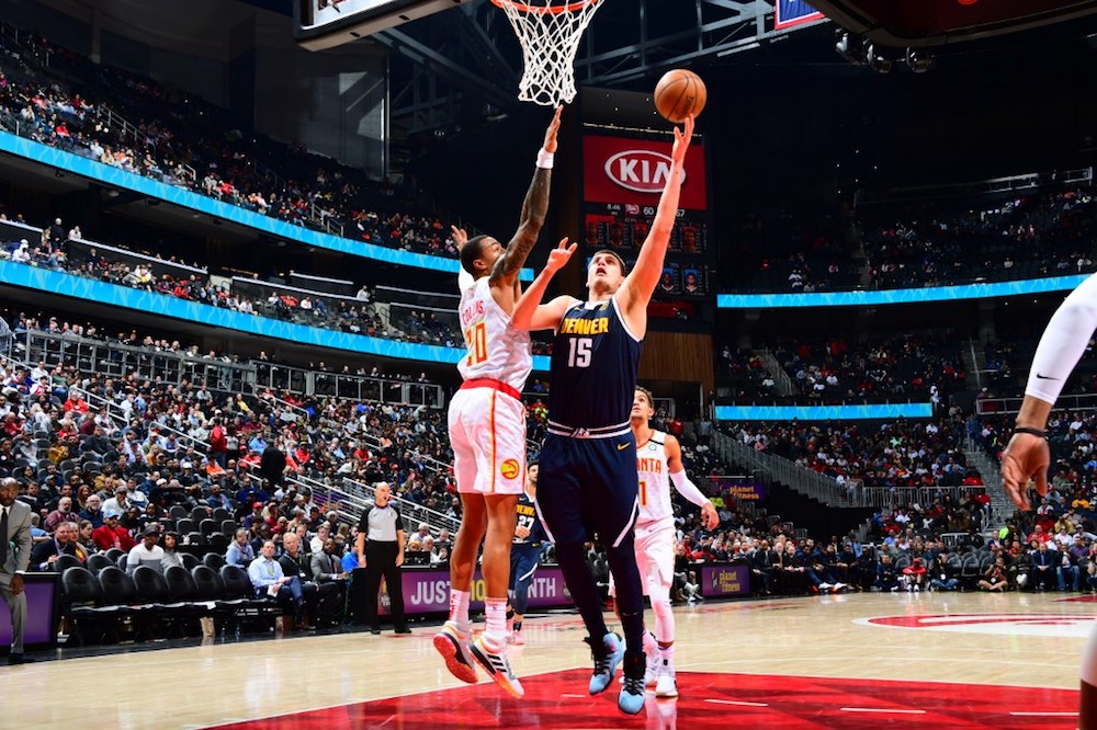 Nikola Jokic of the Denver Nuggets shoots the ball against the Denver Nuggets at State Farm Arena in Atlanta January 6, 2020. u00e2u20acu201d AFP pic