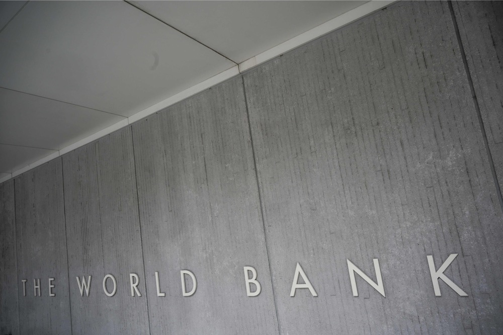 The World Bank Group logo is seen on the building of the Washington-based global development lender in Washington on January 17, 2019. u00e2u20acu201d AFP pic