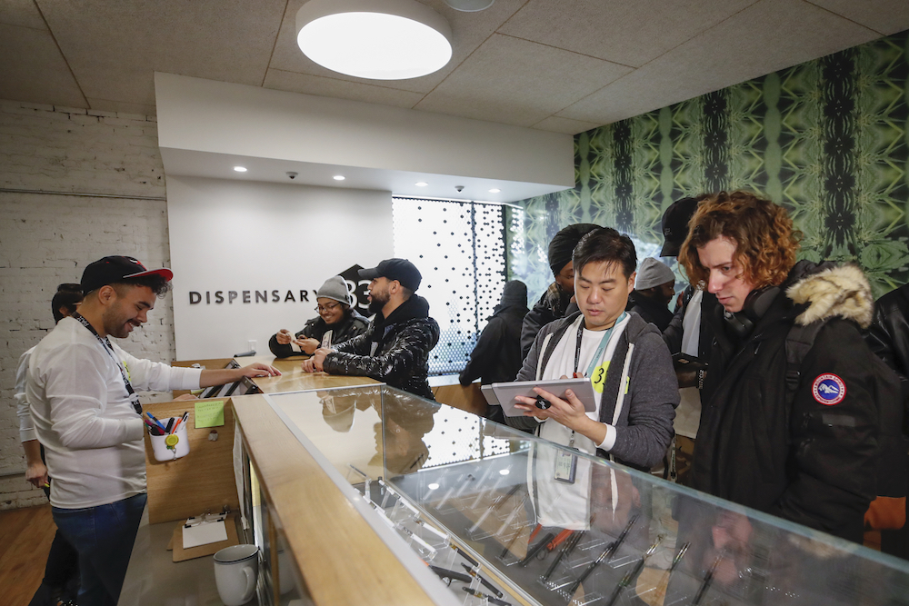 Customers shop for recreational marijuana at Dispensary 33 store on January 1, 2020 in Chicago, Illinois. u00e2u20acu201d AFP pic