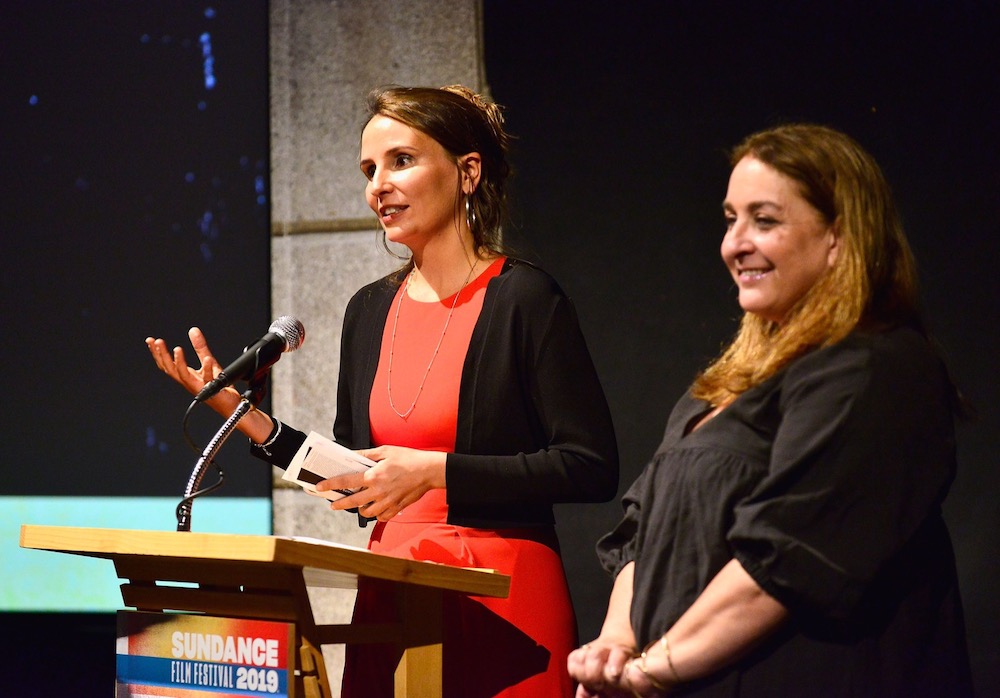 Director Petra Costa and Director, Catalyst and Women at Sundance and Senior Programmer, Sundance Film Festival, Caroline Libresco at the u00e2u20acu02dcThe Edge Of Democracyu00e2u20acu2122 premiere in Park City, Utah January 25, 2019. u00e2u20acu201d Jerod Harris/Getty Images/AFP pic