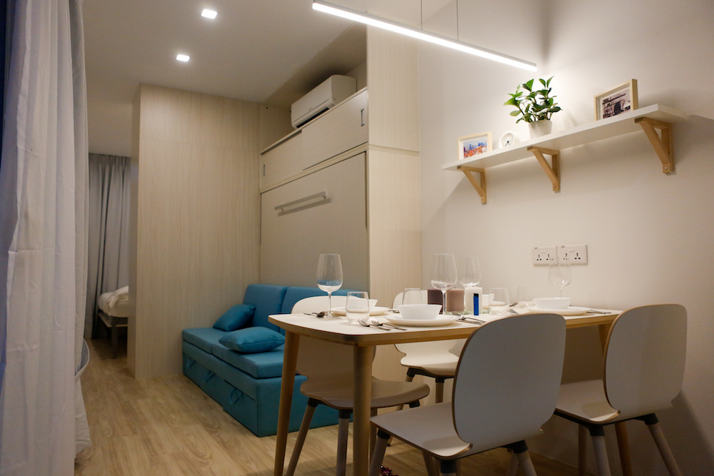 The sofa may be converted into a second queen-size bed in the room. — Yong Jun Yuan/TODAY pic