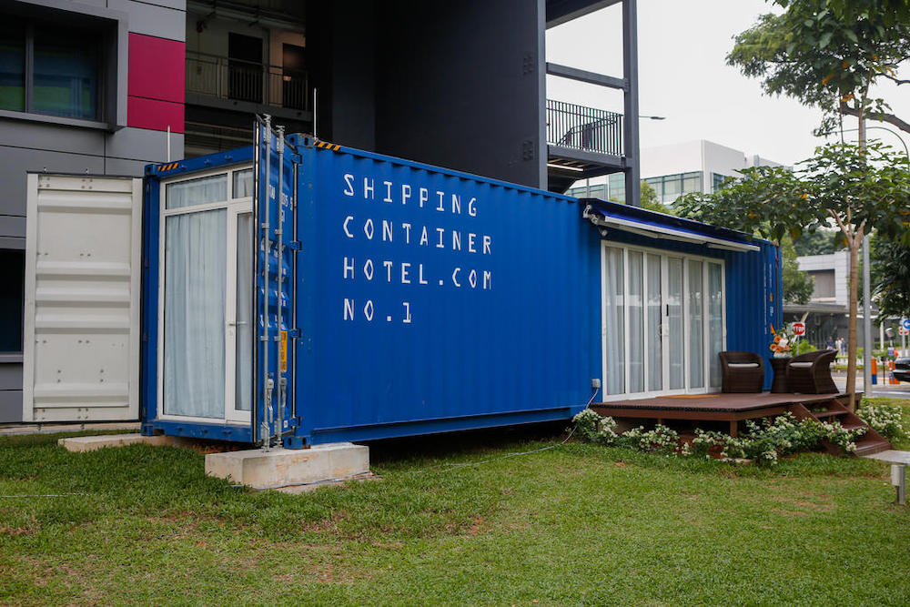 The Shipping-Container Hotel located at One-north is now open for booking. u00e2u20acu201d Yong Jun Yuan/TODAY pic